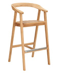 La Costa Teak Patio Barrel Back Bar Armchair - LOOMLAN - HiTeak - Outdoor Accent Chairs