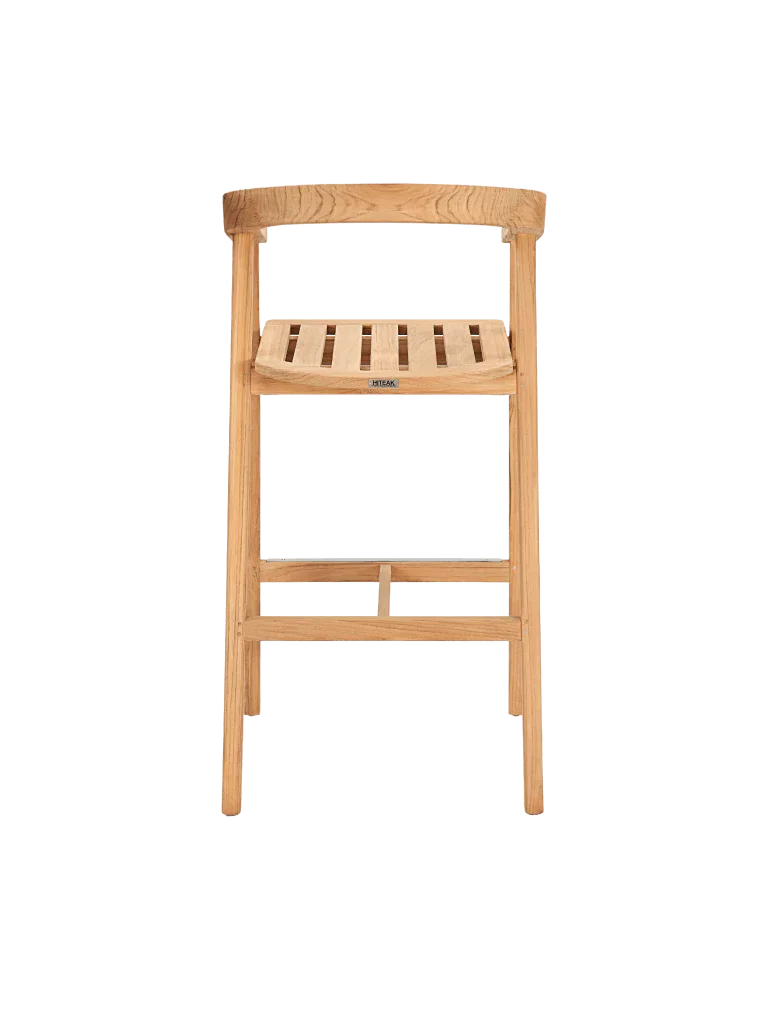 La Costa Teak Patio Barrel Back Bar Armchair - LOOMLAN - HiTeak - Outdoor Accent Chairs