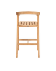 La Costa Teak Patio Barrel Back Bar Armchair - LOOMLAN - HiTeak - Outdoor Accent Chairs