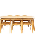 La Costa Teak Patio Rectangular Dining Set 7PC - LOOMLAN - HiTeak - Outdoor Dining Sets