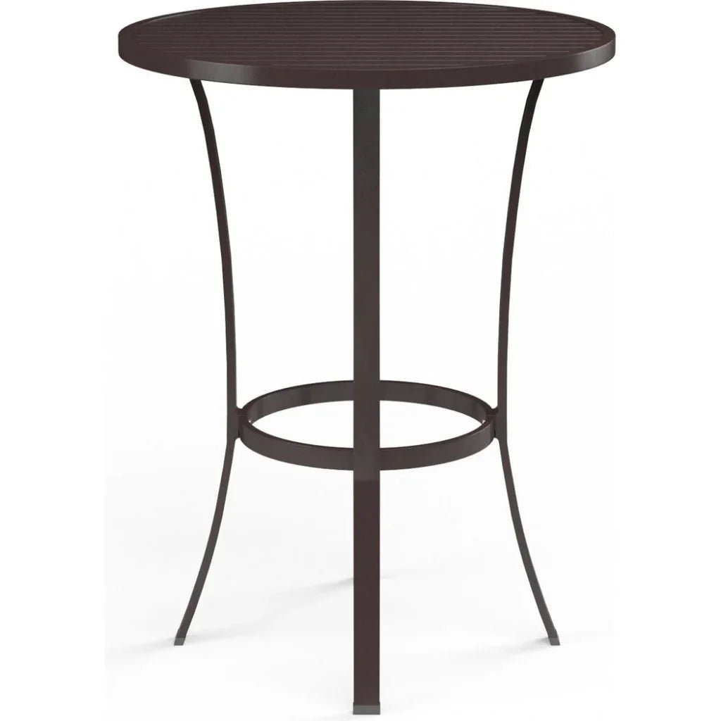 La Jolla Aluminum Round Outdoor Pub Table - LOOMLAN - Sunset West - Outdoor Counter Tables