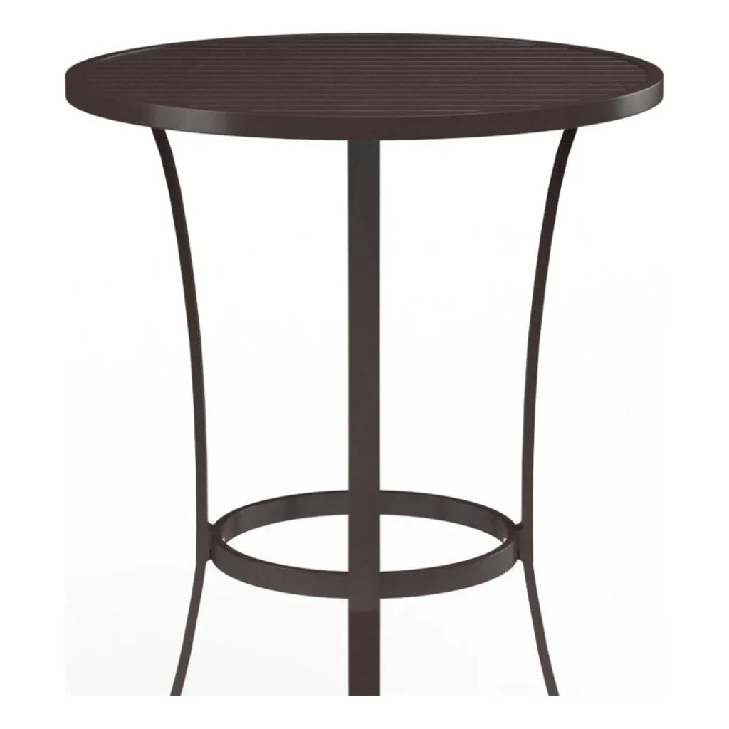 La Jolla Aluminum Round Outdoor Pub Table - LOOMLAN - Sunset West - Outdoor Counter Tables