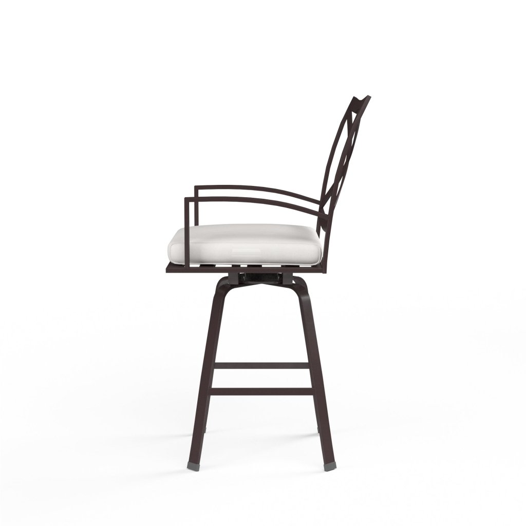 La Jolla Sunbrella Swivel Outdoor Barstool - LOOMLAN - Sunset West - Outdoor Bar Stools