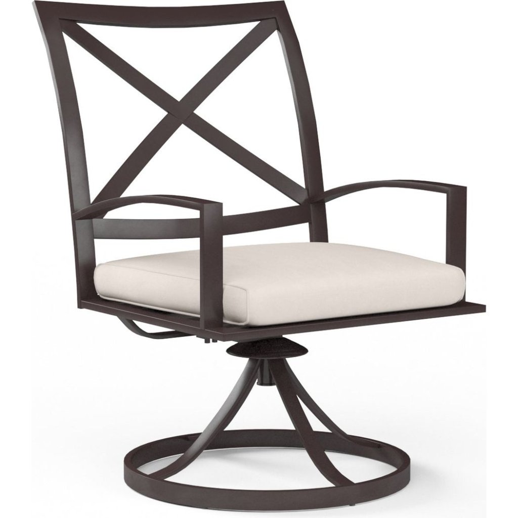 La Jolla Swivel Outdoor Dining Chair 2PC - LOOMLAN - Sunset West - Outdoor Dining Chairs