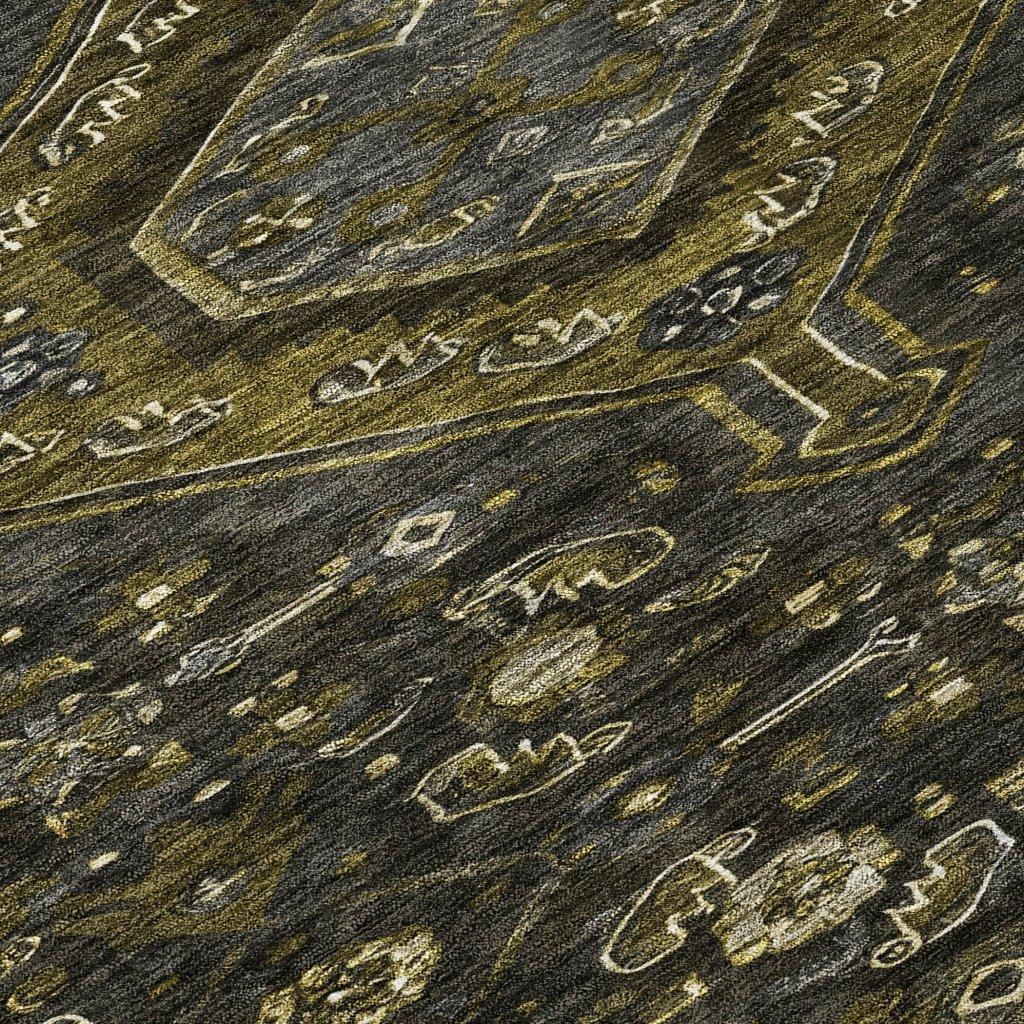 LOOMLAN Rugs Lamoria Gray Washable Indoor-Outdoor Rug