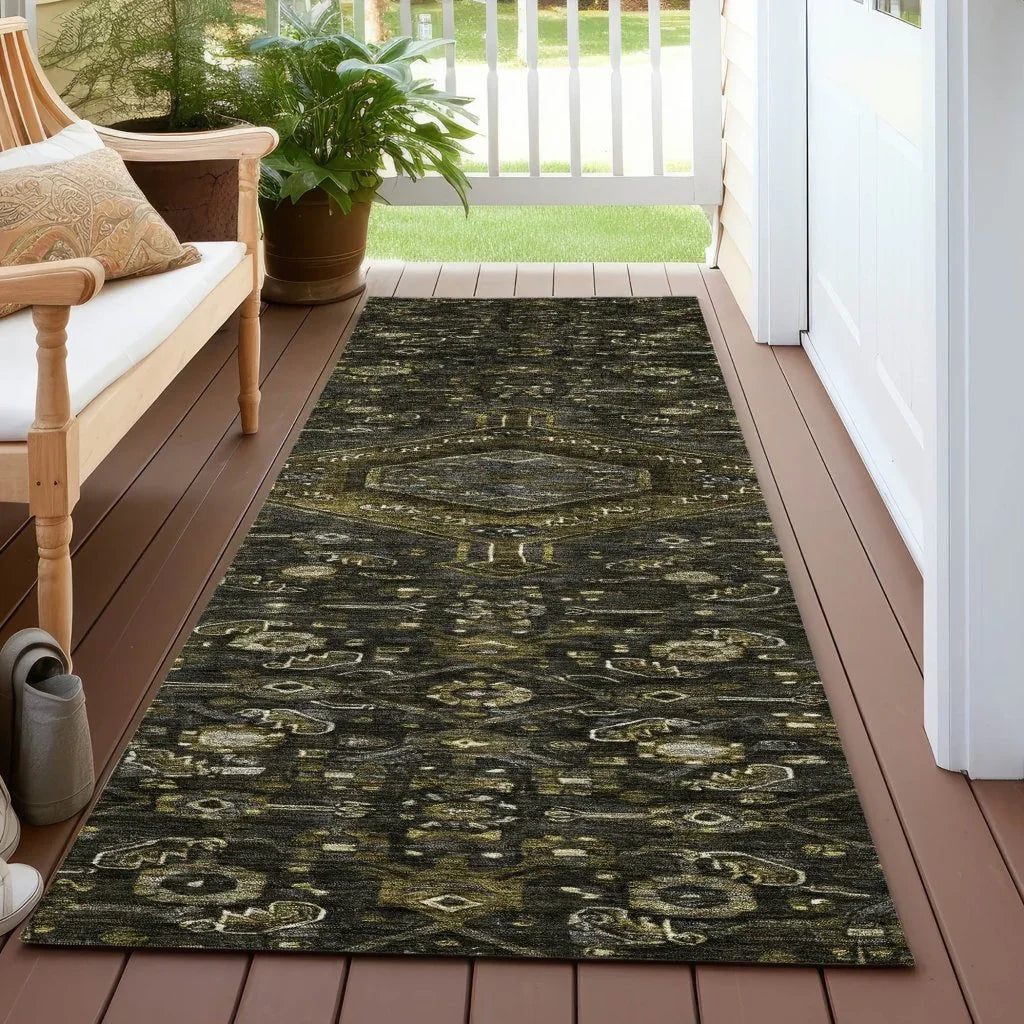 LOOMLAN Rugs Lamoria Gray Washable Indoor-Outdoor Rug