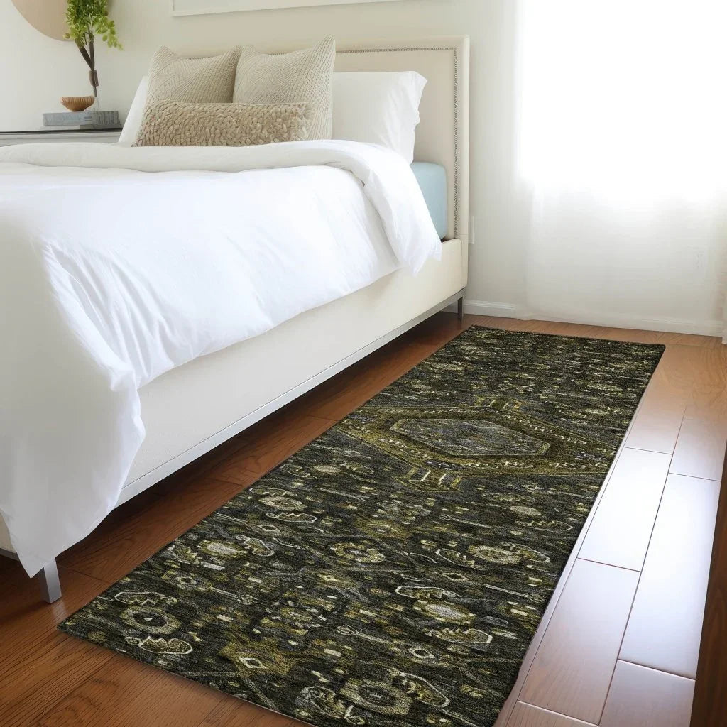 LOOMLAN Rugs Lamoria Gray Washable Indoor-Outdoor Rug