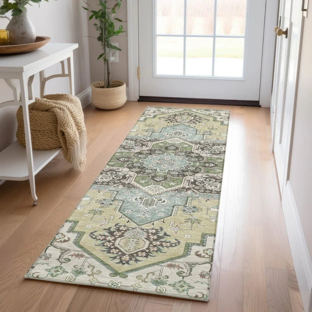 LOOMLAN Rugs Lani Beige Washable Indoor-Outdoor Rug