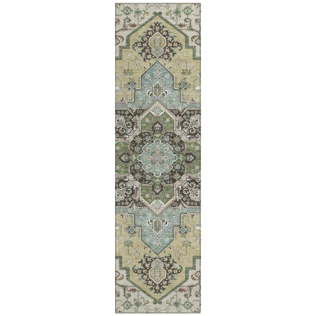 LOOMLAN Rugs Lani Beige Washable Indoor-Outdoor Rug
