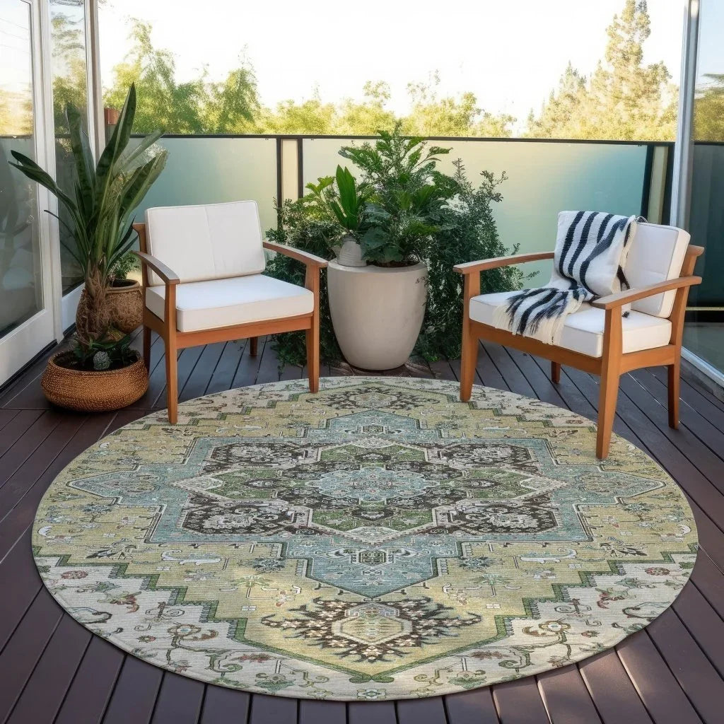 LOOMLAN Rugs Lani Beige Washable Indoor-Outdoor Rug