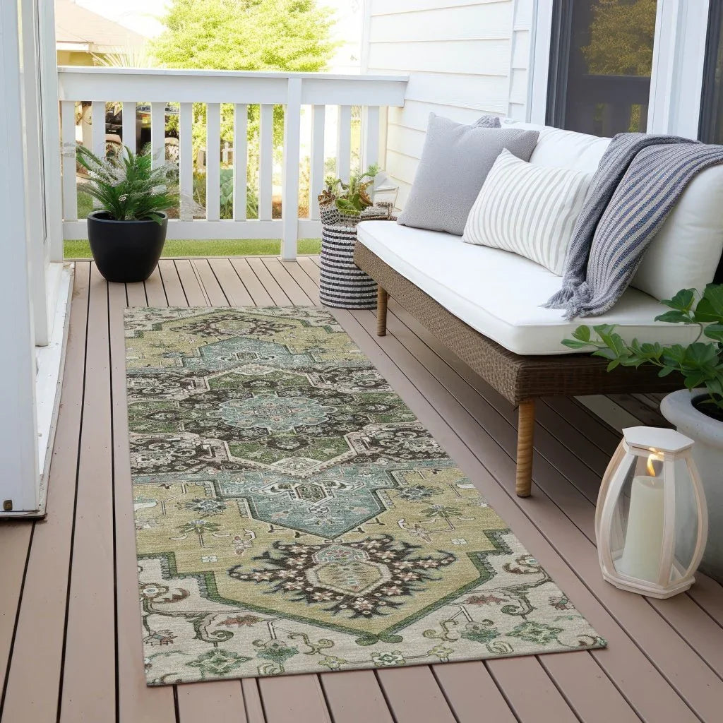 LOOMLAN Rugs Lani Beige Washable Indoor-Outdoor Rug