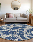 LOOMLAN Rugs Lani Blue Washable Indoor-Outdoor Rug