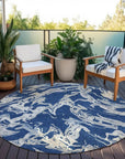 LOOMLAN Rugs Lani Blue Washable Indoor-Outdoor Rug
