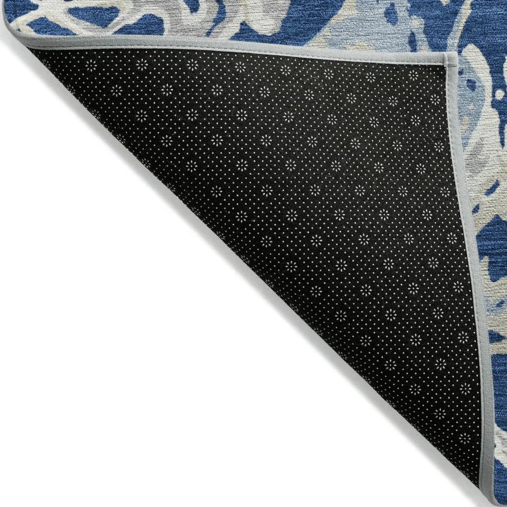 LOOMLAN Rugs Lani Blue Washable Indoor-Outdoor Rug