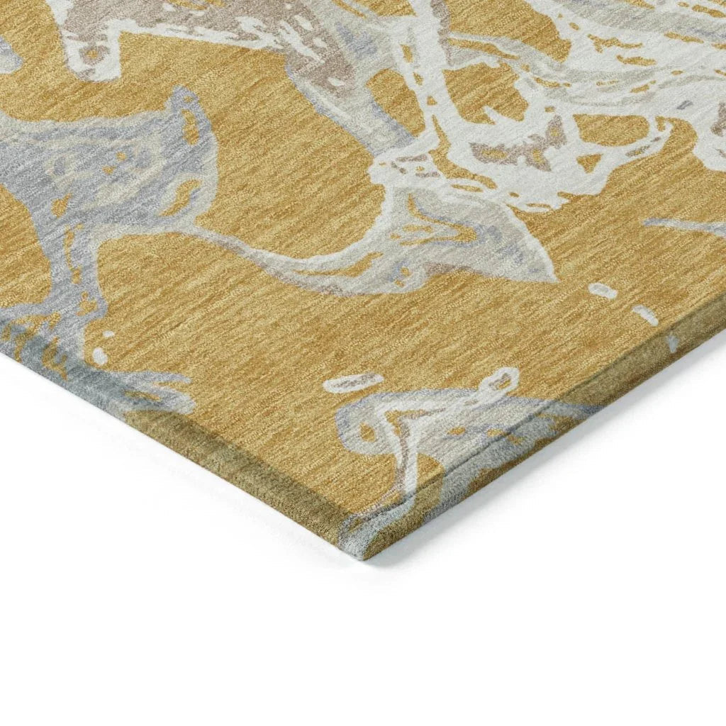 LOOMLAN Rugs Lani Gold Washable Indoor-Outdoor Rug