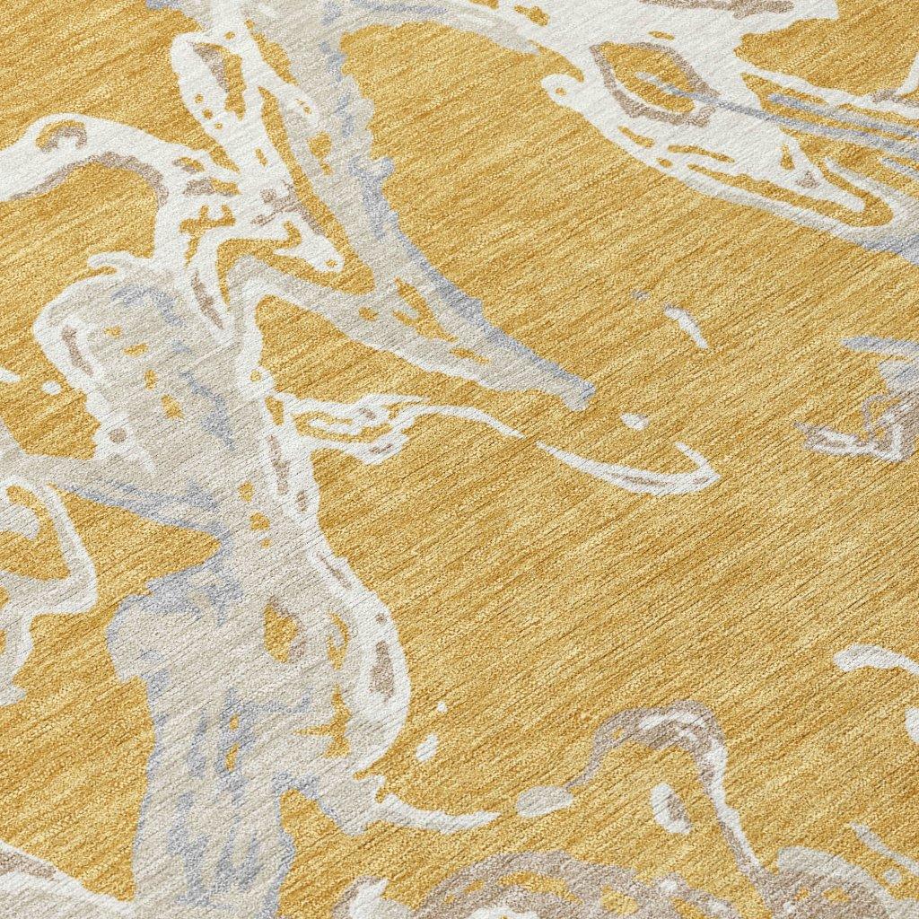 LOOMLAN Rugs Lani Gold Washable Indoor-Outdoor Rug