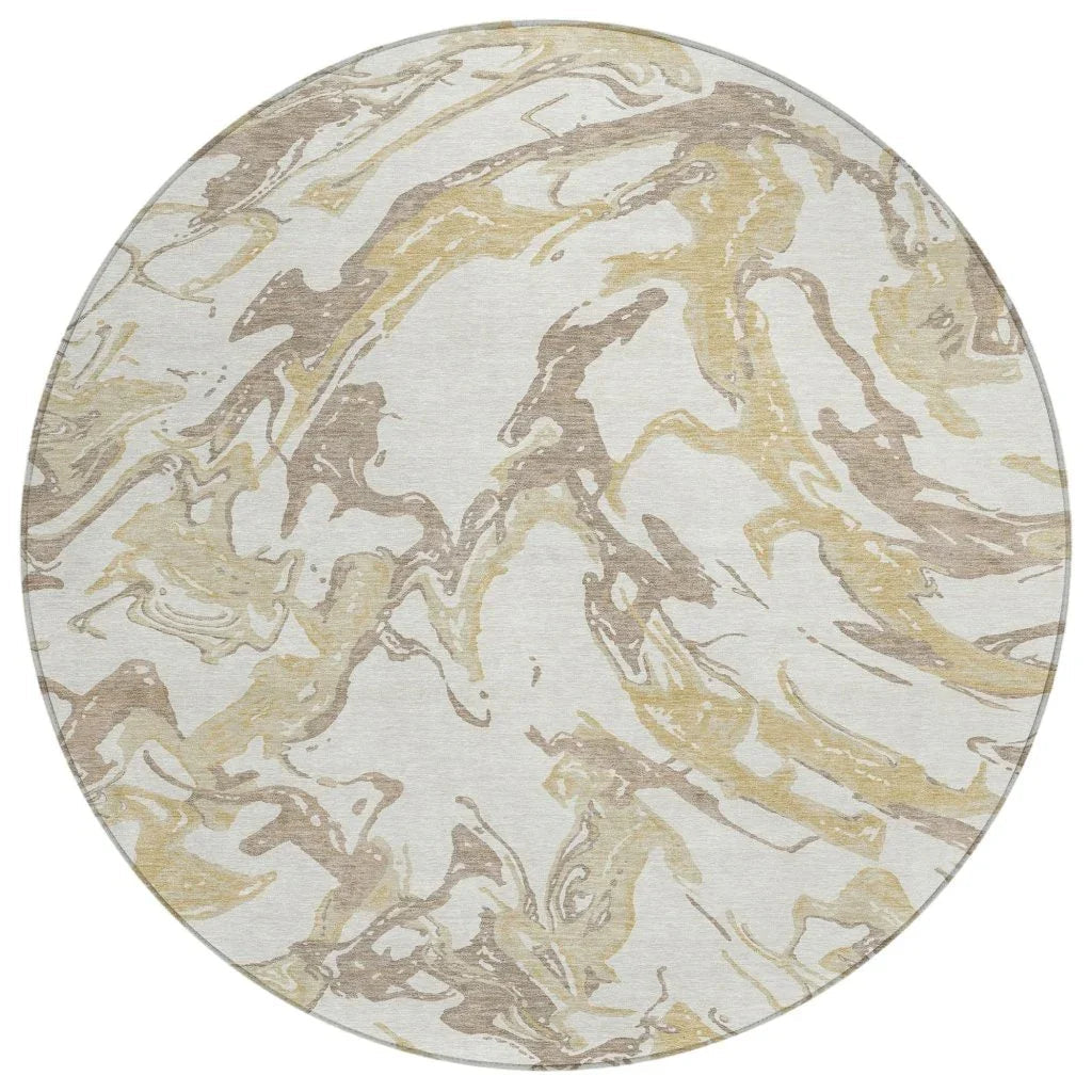 LOOMLAN Rugs Lani Ivory Washable Indoor-Outdoor Rug