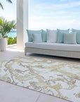 LOOMLAN Rugs Lani Ivory Washable Indoor-Outdoor Rug
