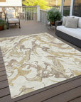 LOOMLAN Rugs Lani Ivory Washable Indoor-Outdoor Rug