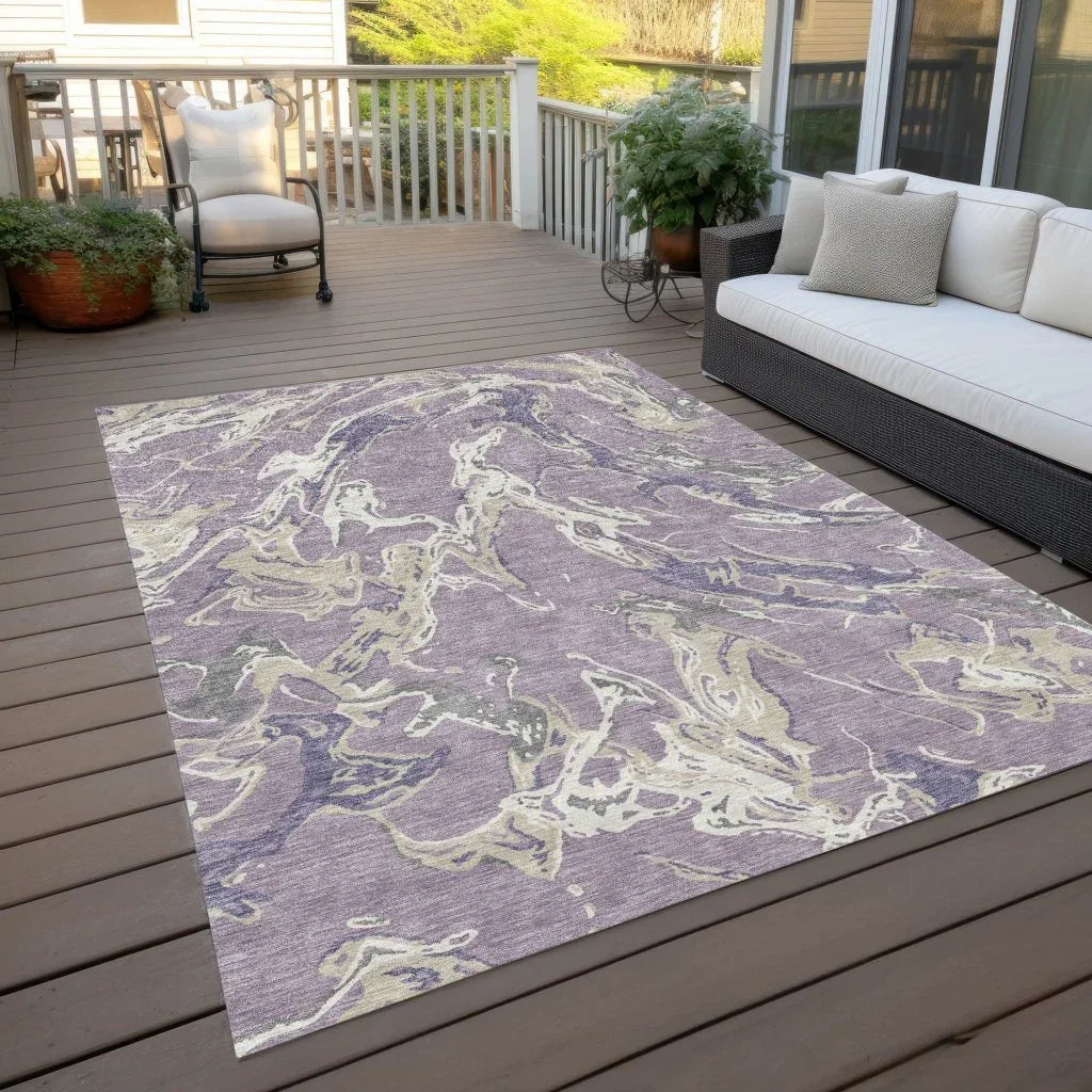 Lani Purple Washable Indoor - Outdoor Rug - LOOMLAN - LOOMLAN Rugs - Outdoor Rugs