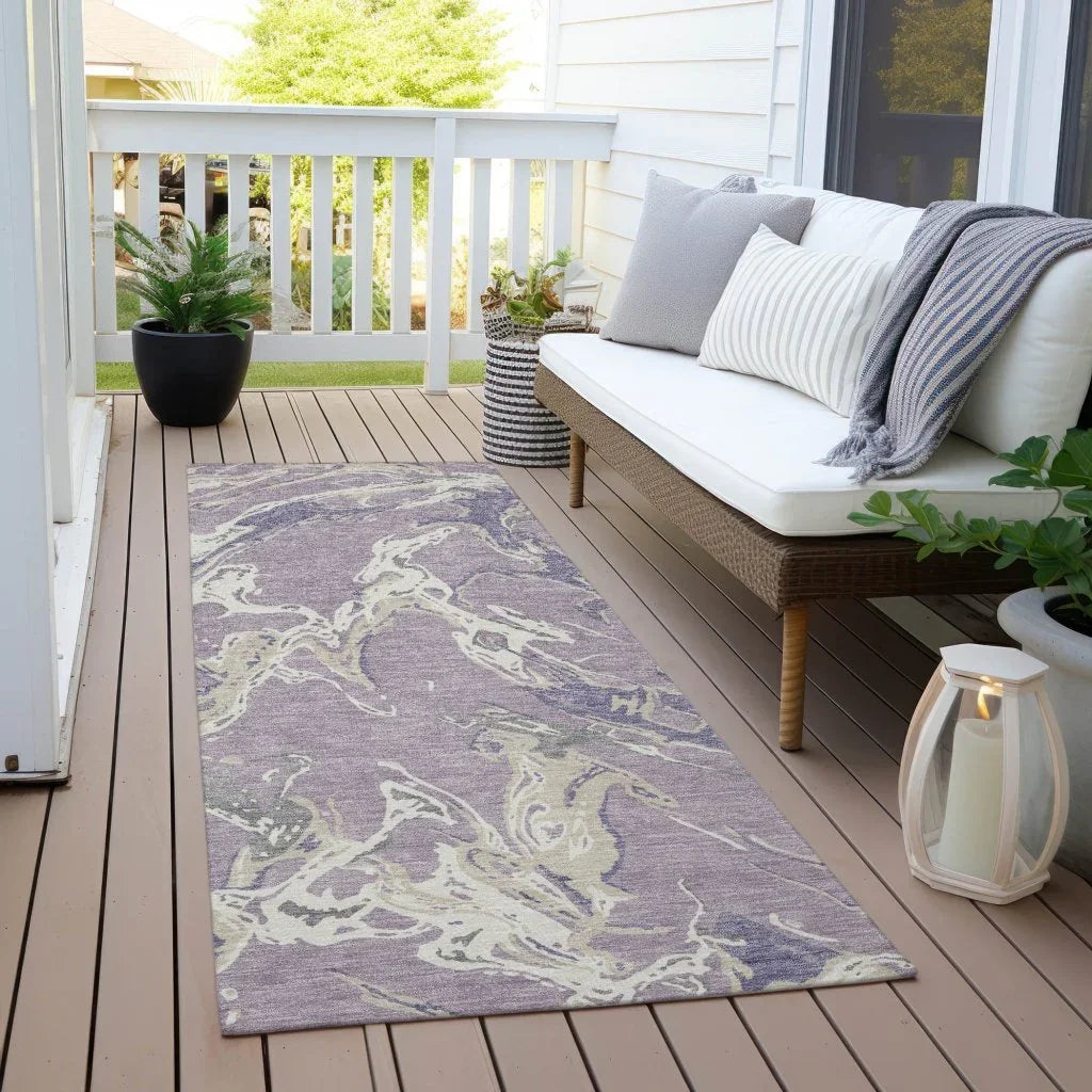 Lani Purple Washable Indoor - Outdoor Rug - LOOMLAN - LOOMLAN Rugs - Outdoor Rugs