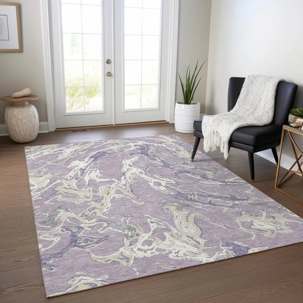 Lani Purple Washable Indoor - Outdoor Rug - LOOMLAN - LOOMLAN Rugs - Outdoor Rugs