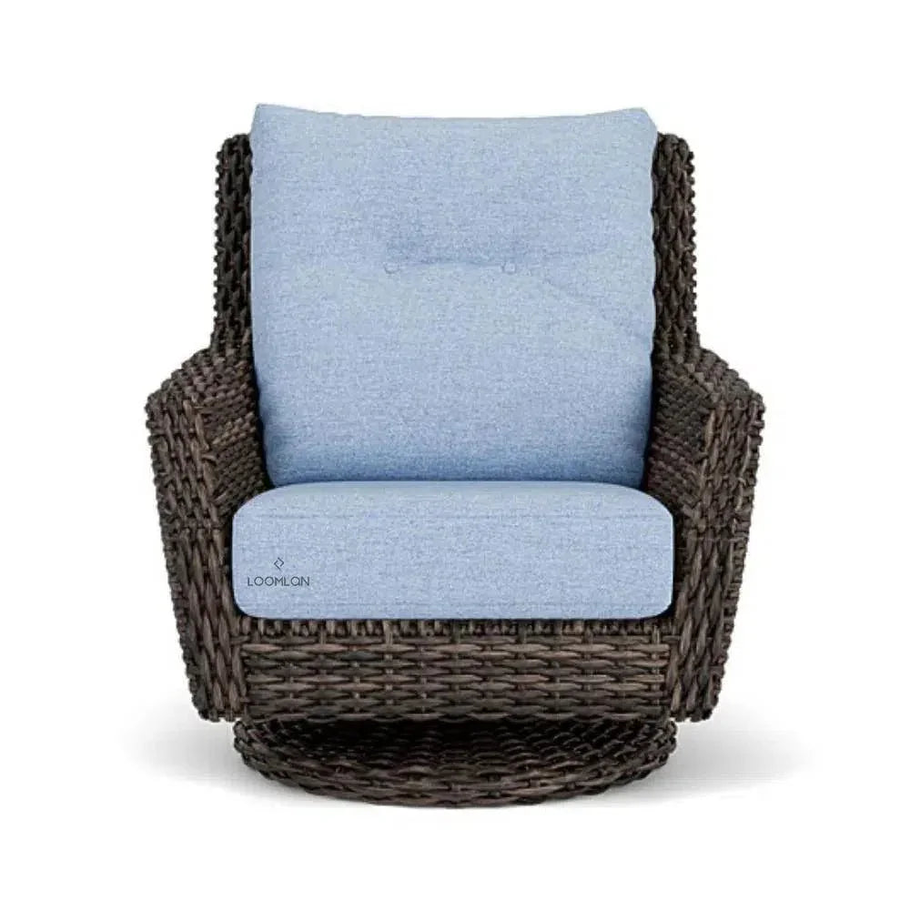 Largo High Back Swivel Rocker Lounge Chair Wicker - LOOMLAN - Lloyd Flanders - Outdoor Lounge Chairs