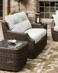 Largo Loveseat All Weather Wicker Furniture Made USA - LOOMLAN - Lloyd Flanders - Outdoor Sofas & Loveseats