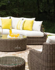 Largo Oval Cocktail Table All Weather Wicker Furniture - LOOMLAN - Lloyd Flanders - Outdoor Coffee Tables