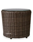 Largo Round End Table All Weather Wicker Furniture - LOOMLAN - Lloyd Flanders - Outdoor Side Tables