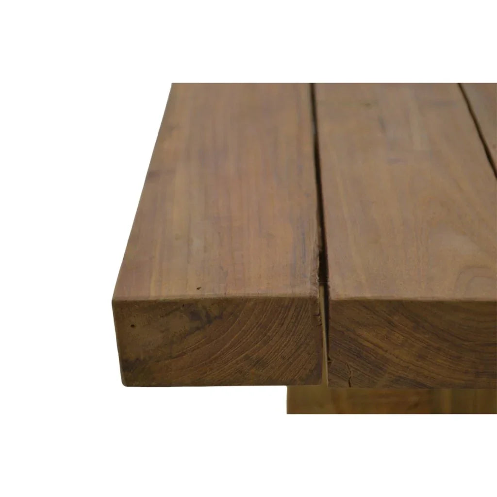 Lars Natural Wooden Patio Coffee Table - LOOMLAN - Artesia - Outdoor Coffee Tables