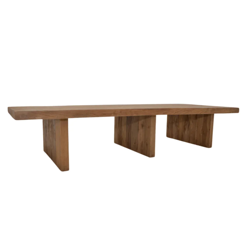 Lars Three Legs Wooden Patio Coffee Table - LOOMLAN - Artesia - Outdoor Coffee Tables