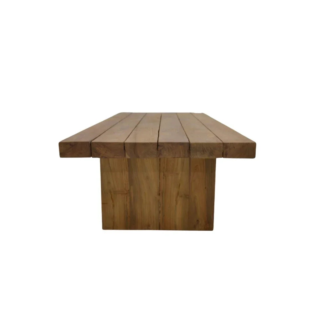 Lars Three Legs Wooden Patio Coffee Table - LOOMLAN - Artesia - Outdoor Coffee Tables