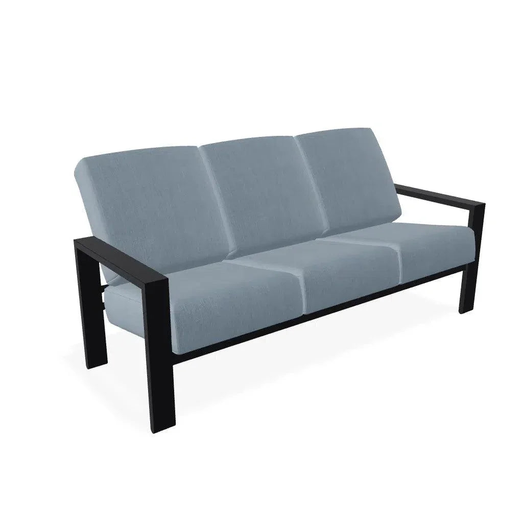 Telescope Larssen Aluminum d Deep Cushion Three-Seat Sofa