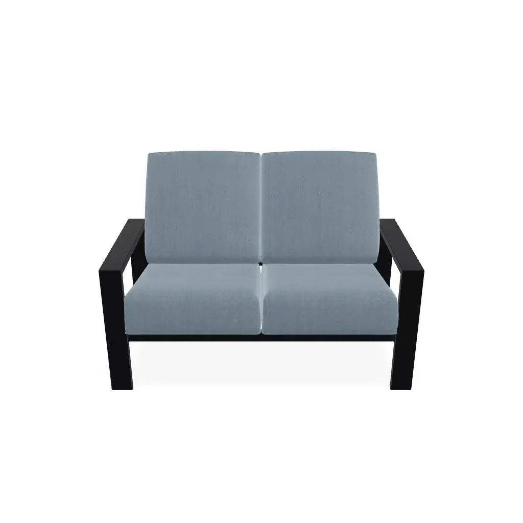 Larssen Deep Cushion Loveseat Durable Aluminum - LOOMLAN - Telescope - Outdoor Modulars