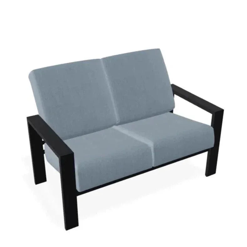Larssen Deep Cushion Loveseat Durable Aluminum - LOOMLAN - Telescope - Outdoor Modulars