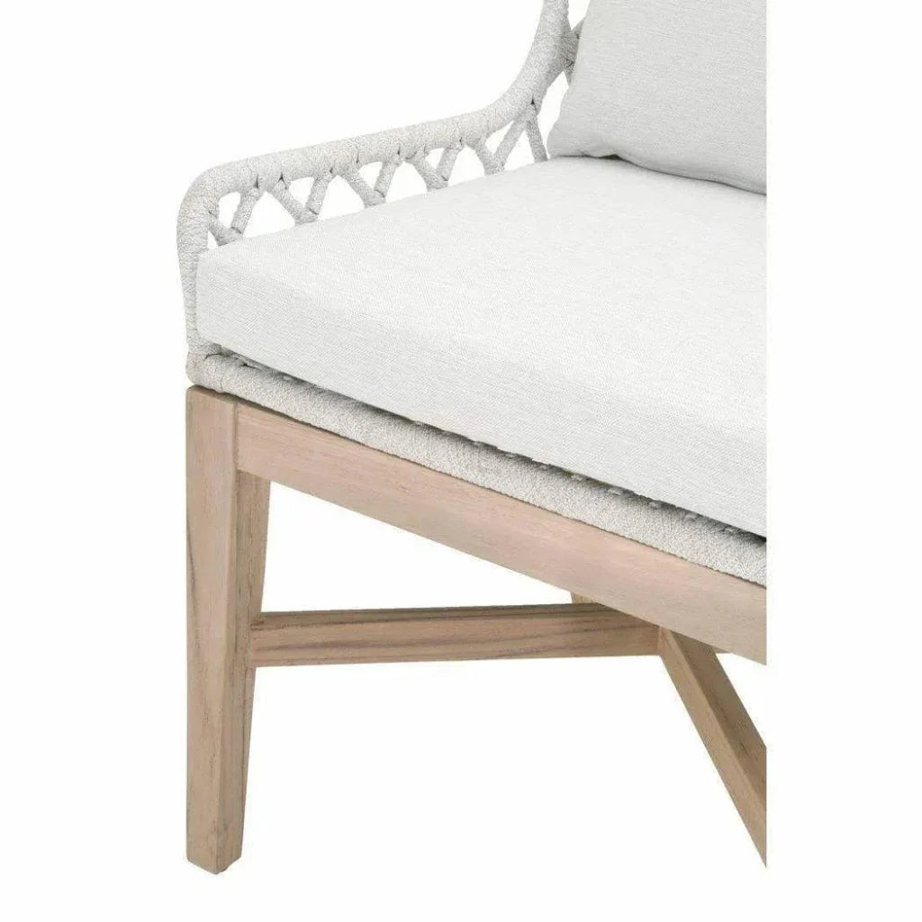 Lattis Outdoor Dining Chair Rope &amp; Teak Wood - LOOMLAN - Essentials For Living - Outdoor Dining Chairs