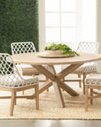 Lattis Outdoor Dining Chair Rope & Teak Wood - LOOMLAN - Essentials For Living - Outdoor Dining Chairs