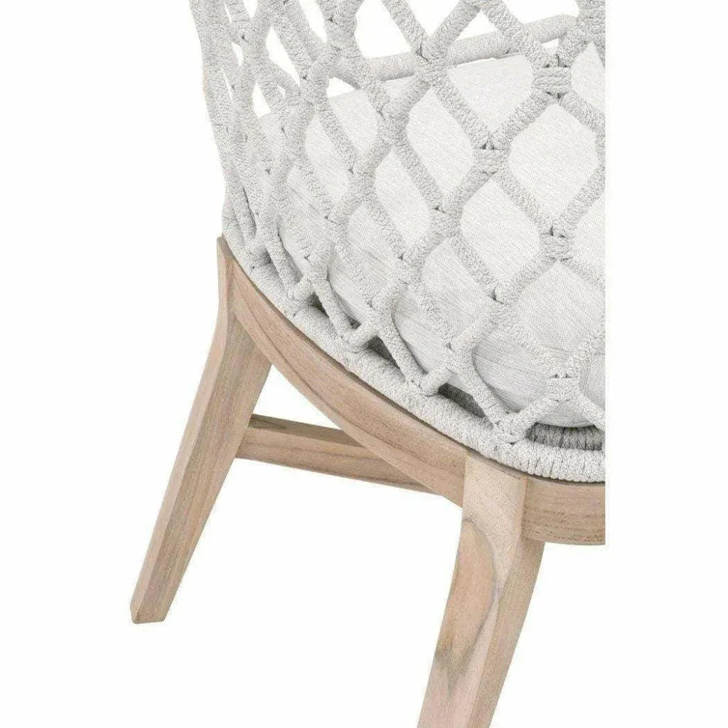 Lattis Outdoor Dining Chair Rope &amp; Teak Wood - LOOMLAN - Essentials For Living - Outdoor Dining Chairs