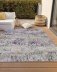 LOOMLAN Rugs Laurisse Purple Washable Indoor-Outdoor Rug