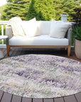 LOOMLAN Rugs Laurisse Purple Washable Indoor-Outdoor Rug