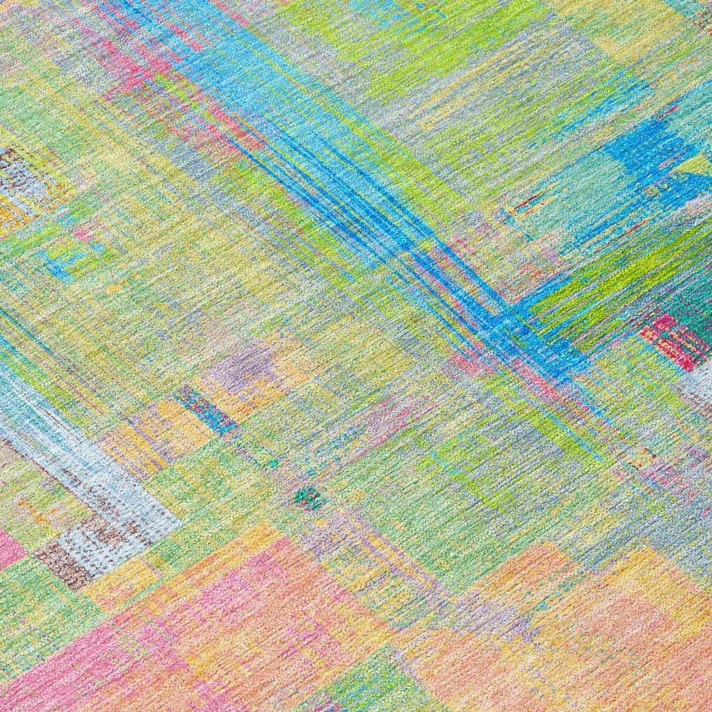 LOOMLAN Rugs Lavara Pink Washable Indoor-Outdoor Rug
