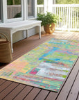 LOOMLAN Rugs Lavara Pink Washable Indoor-Outdoor Rug