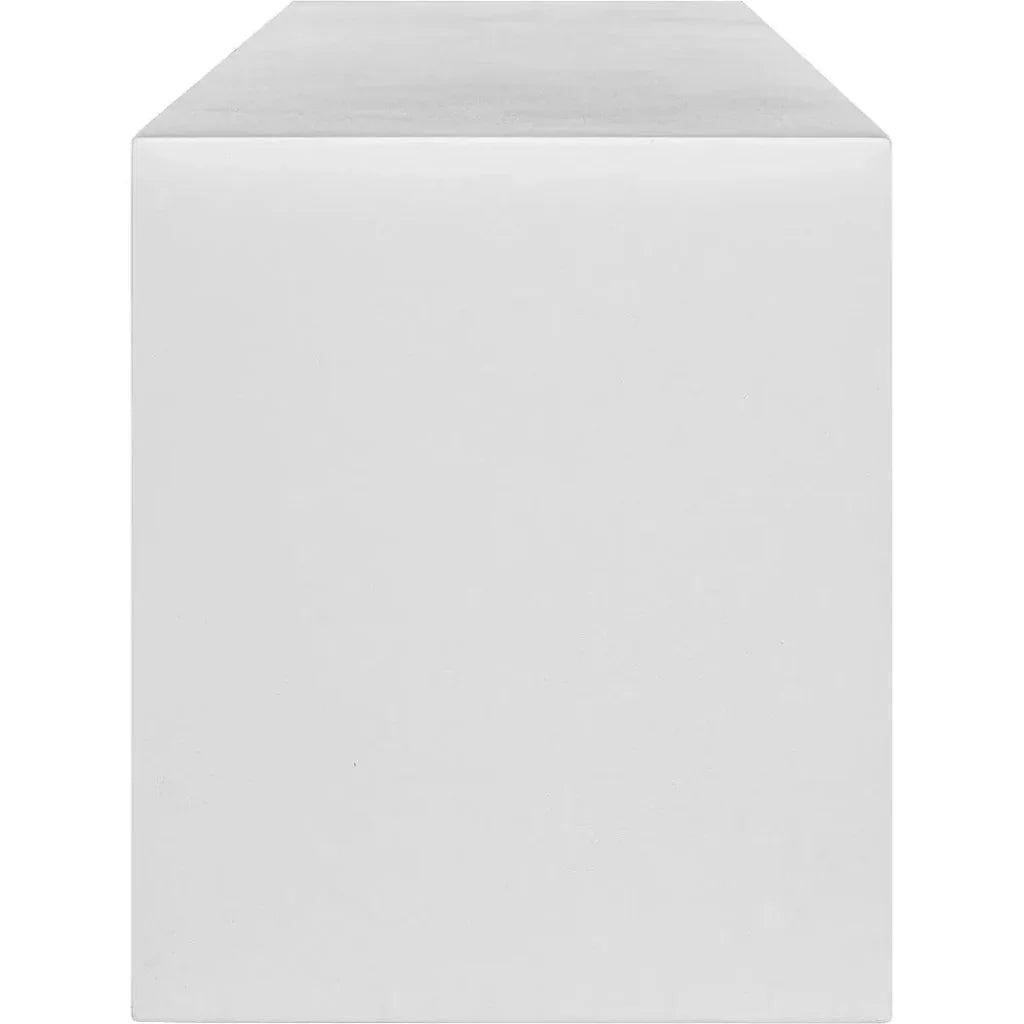 Lazarus Cement White Outdoor Bench - LOOMLAN - Moe's Home - Outdoor Benches
