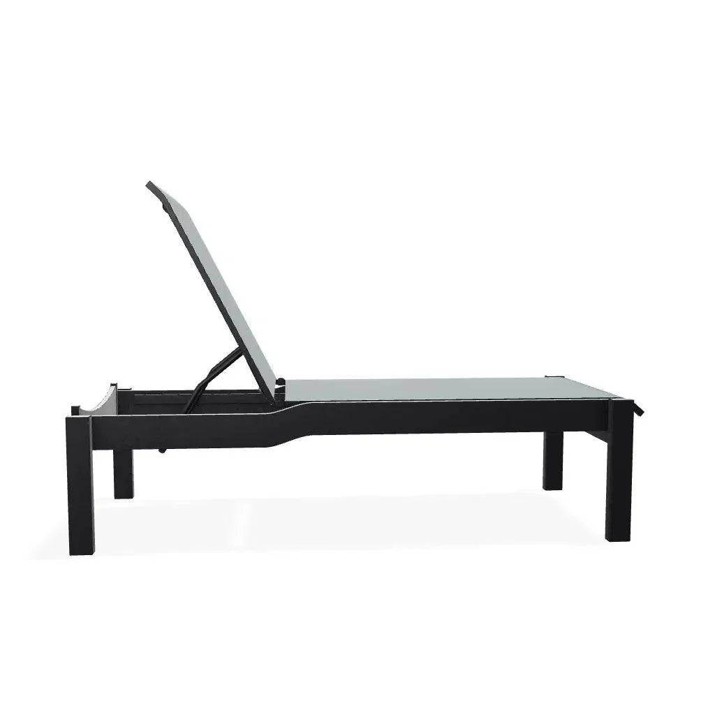 Leeward MGP Lay - Flat Long Chaise With Wheels - LOOMLAN - Telescope - Outdoor Chaises