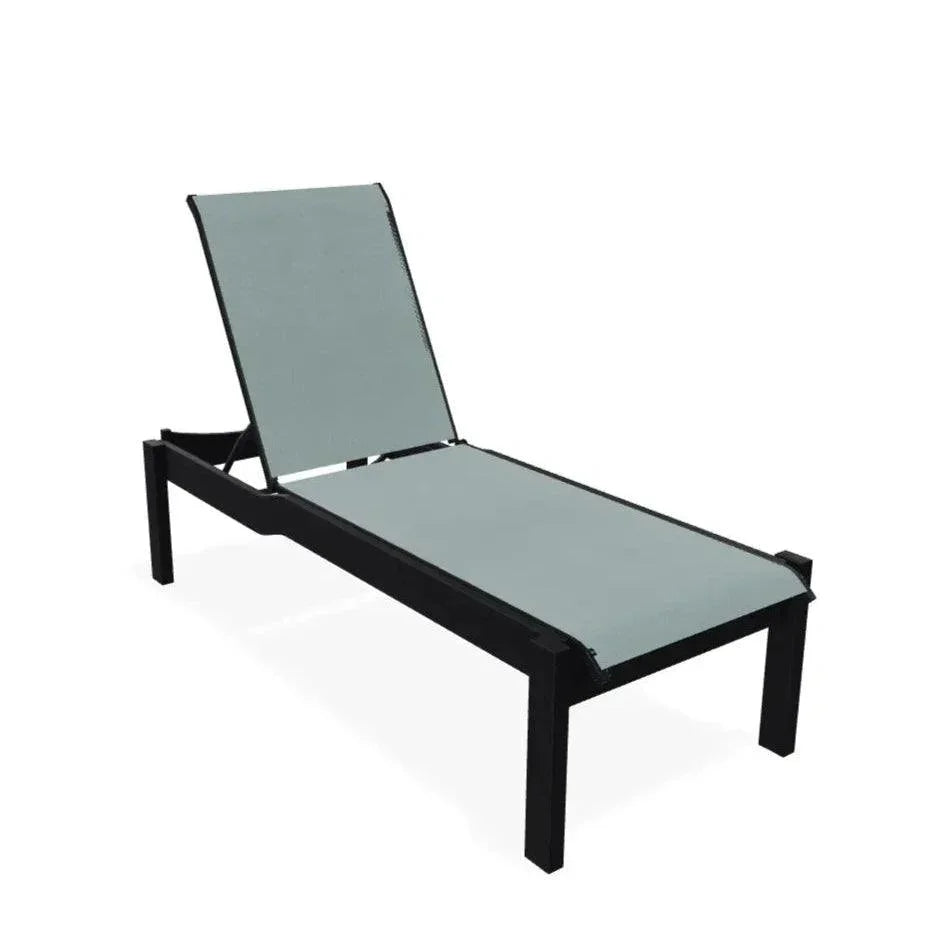 Leeward MGP Lay - Flat Long Chaise With Wheels - LOOMLAN - Telescope - Outdoor Chaises