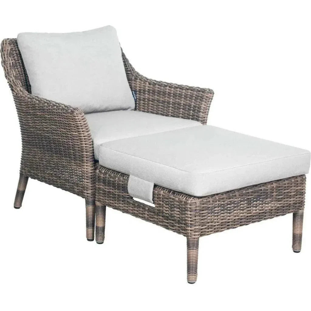 Seasonal Living Leeward Ottoman - Grey Outdoor Ottoman