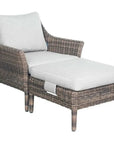 Seasonal Living Leeward Ottoman - Grey Outdoor Ottoman