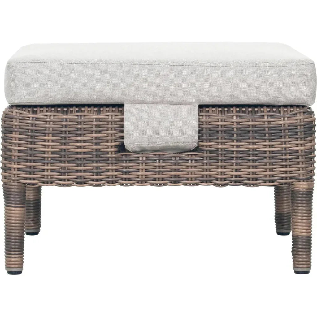 Seasonal Living Leeward Ottoman - Grey Outdoor Ottoman