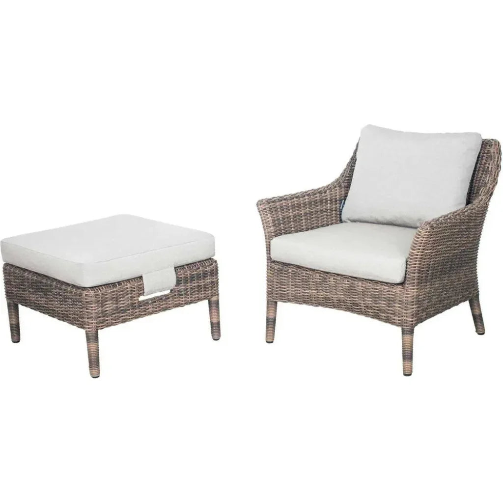 Seasonal Living Leeward Ottoman - Grey Outdoor Ottoman